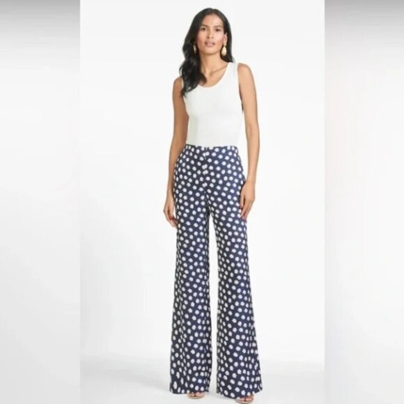 NWOT Sachin & Babi Lana Pant Ikat Floral // Blue and Pink // Size 12 - Picture 1 of 7